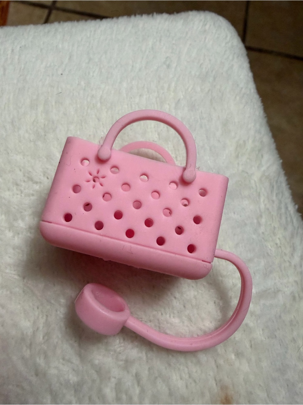 Pink Silicone Mini Purse Shower Caddy